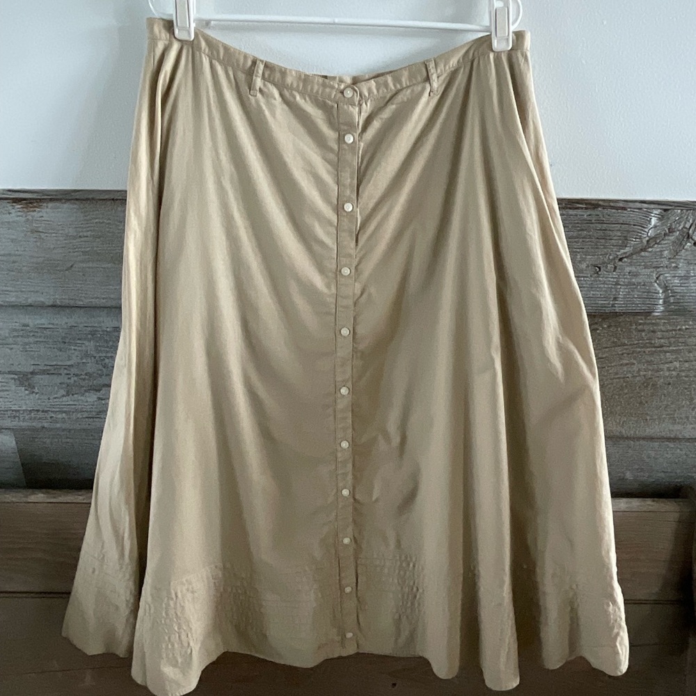Lauren Ralph Lauren tan flare maxi skirt size 18W (I1)
